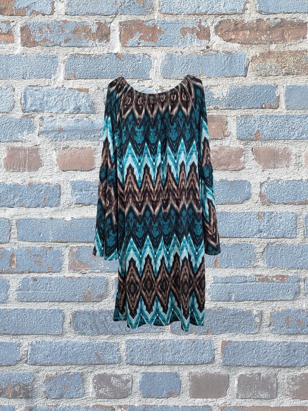 R. Rouge Boho Off‑Shoulder Tunic – Long 36”, Oversized Fit (46” Bust)